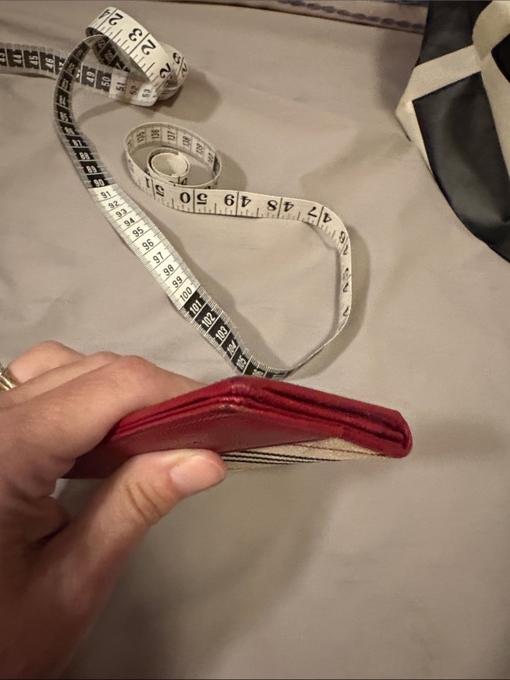 Burberry Red Leather & Nova Check Card Holder - Picture 9 of 11